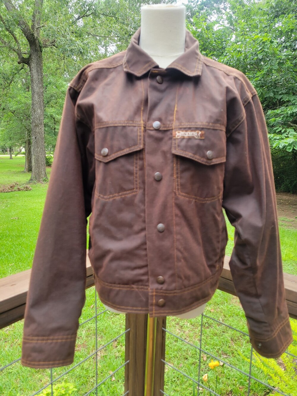 Unisex Driza-Bone Brown Waxed Canvas Field Jacket - Picture 2 of 9